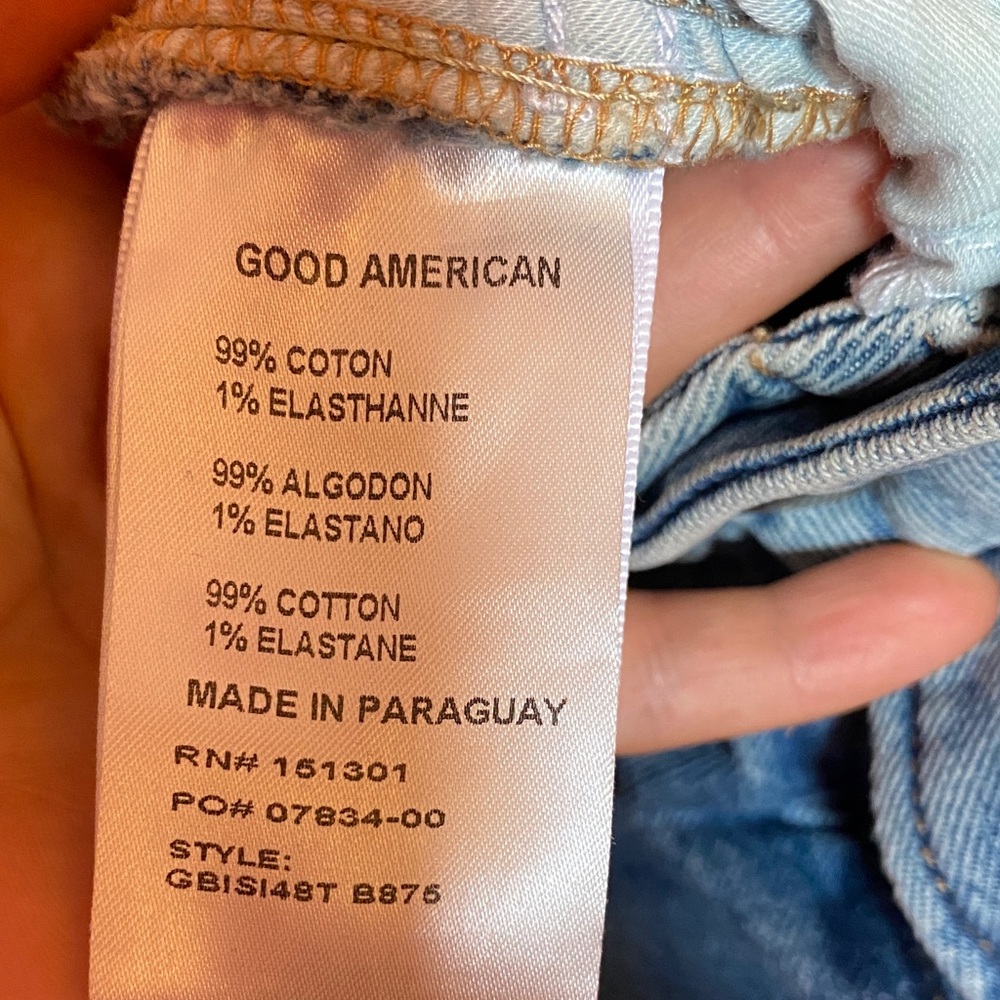 Good American Straight Leg Blue Jeans - Picture 4 of 7
